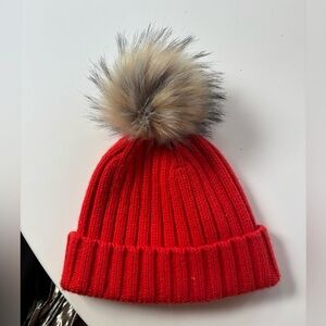 J. Crew Vibrant Red Knit Hat